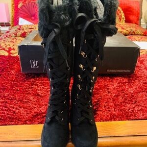 I.N.C Black Winter Boots Size 7